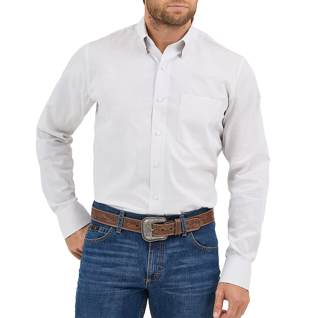 Wrangler Men's Cody Johnson One Pocket Long Sleeve Button Shirt