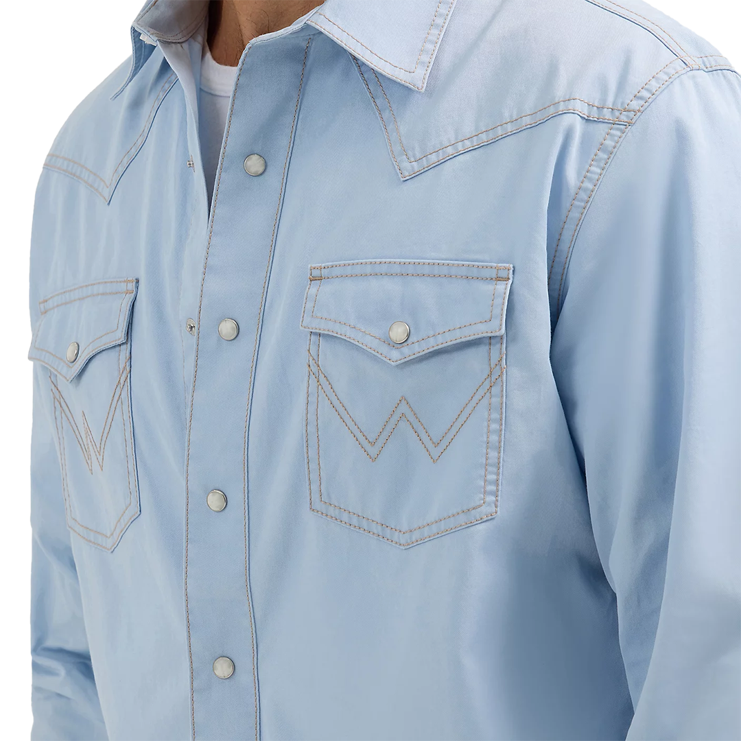 Wrangler Men's Retro Premium Western Long Sleeve Snap Shirt