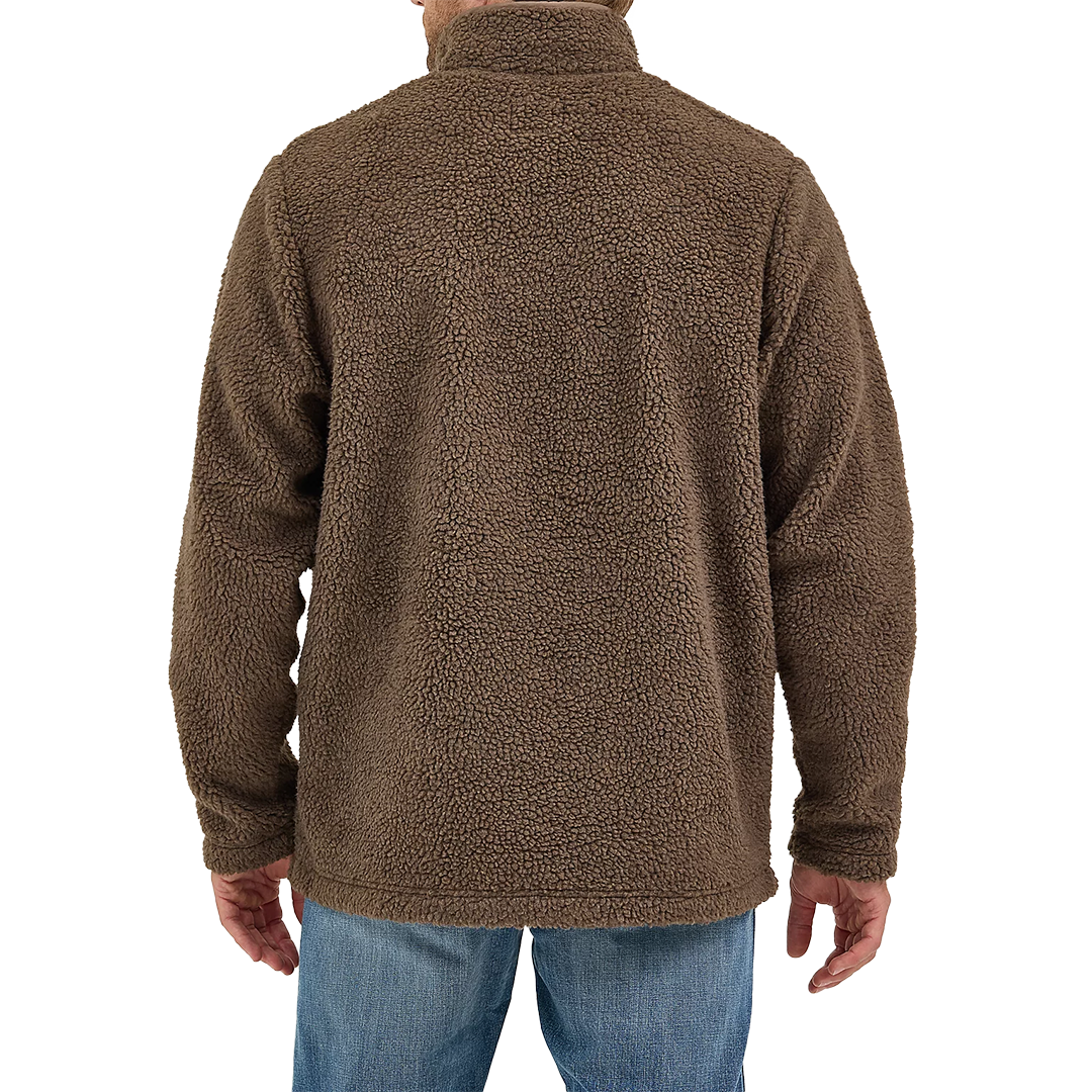 Pull sherpa pour homme Wrangler à col pressionné