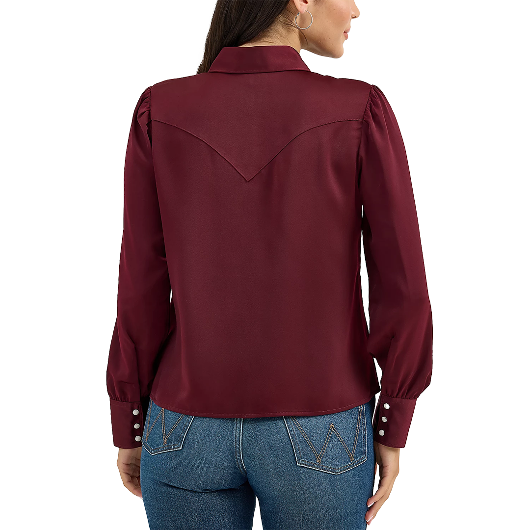 Wrangler Women's Satin Rodeo Long Sleeve Shirt