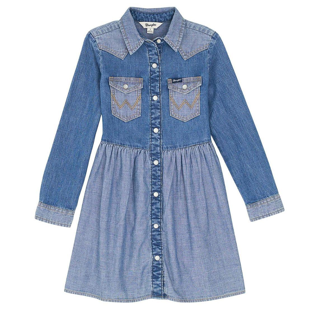 Robe boutonnée à manches longues Western Wrangler pour fille