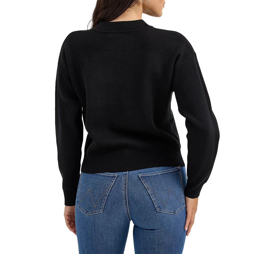 Wrangler Women's Horse Intarsia Crew Neck Sweater