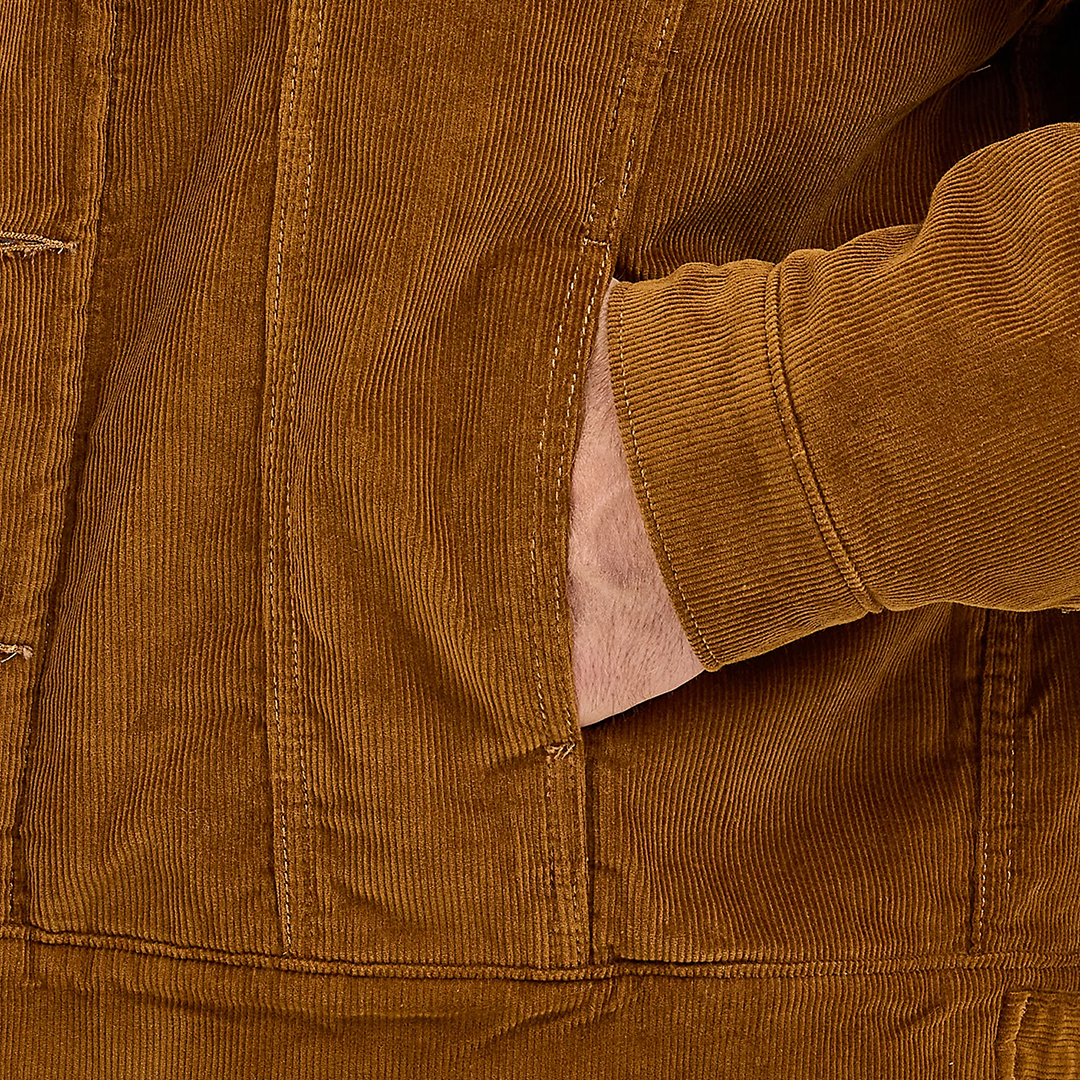 Wrangler Men's Cowboy Cut Sherpa Lined Corduroy Jacket