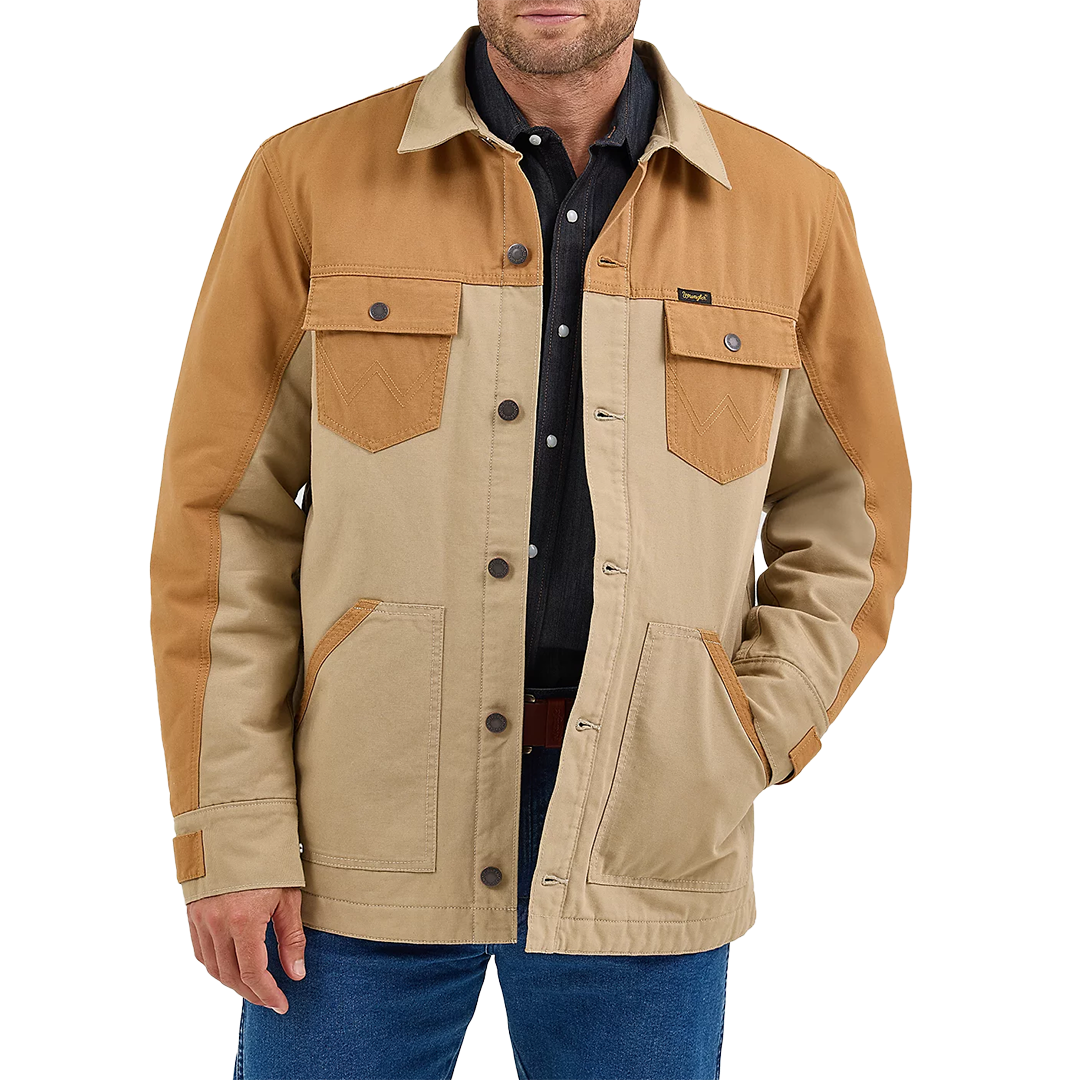 Veste de travail en toile mélangée Wrangler pour homme