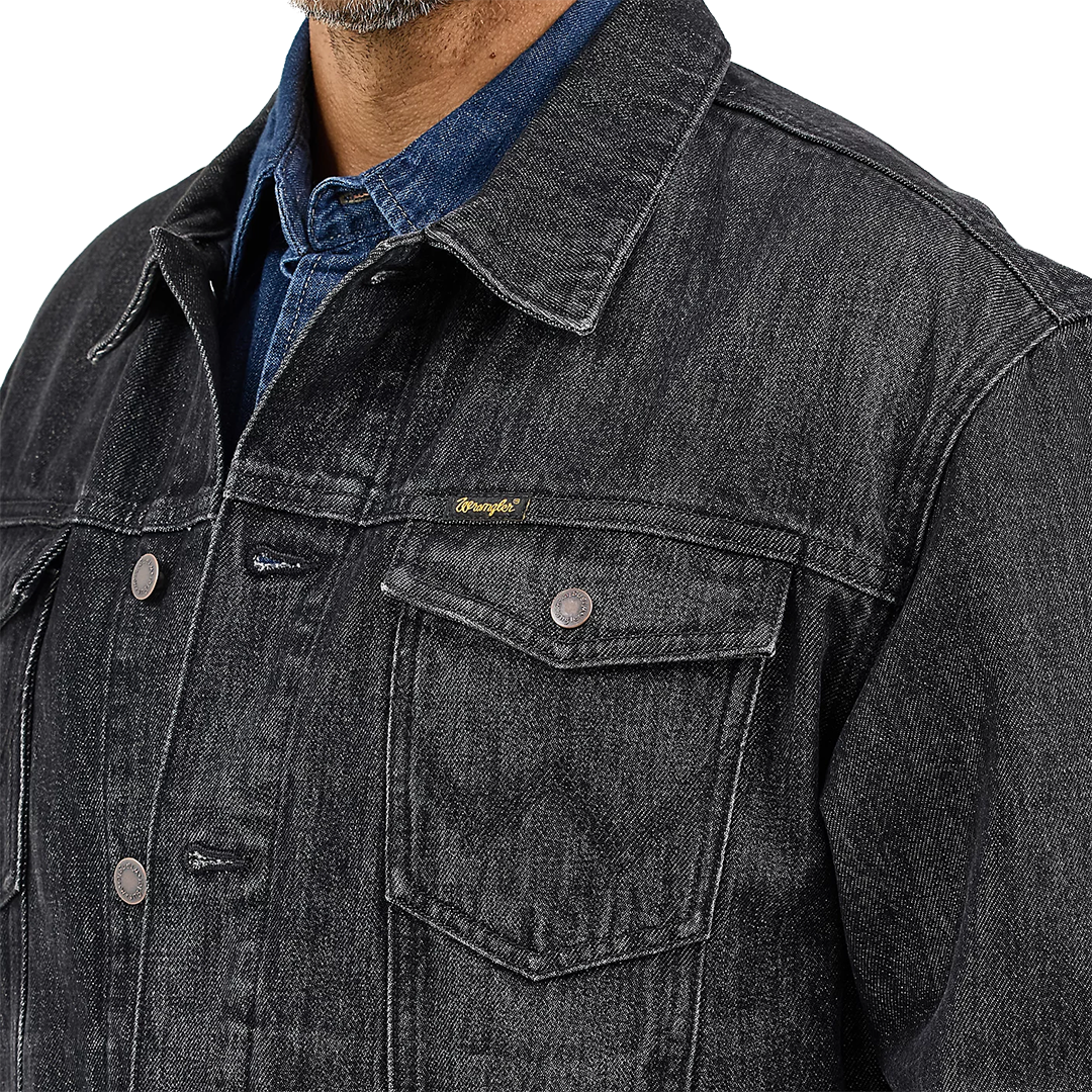 Wrangler Men's Flannel Lined Western Jean Jacket