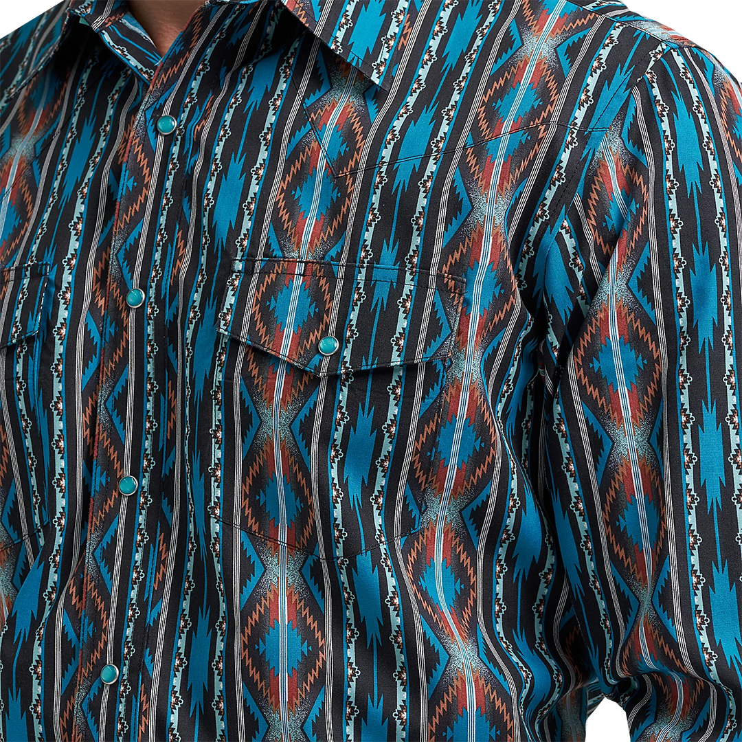 Chemise à manches longues et boutons-pression Checotah Wrangler pour homme