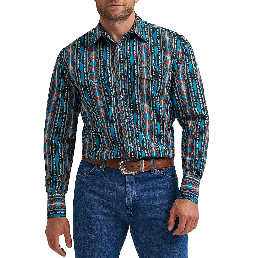 Chemise à manches longues et boutons-pression Checotah Wrangler pour homme