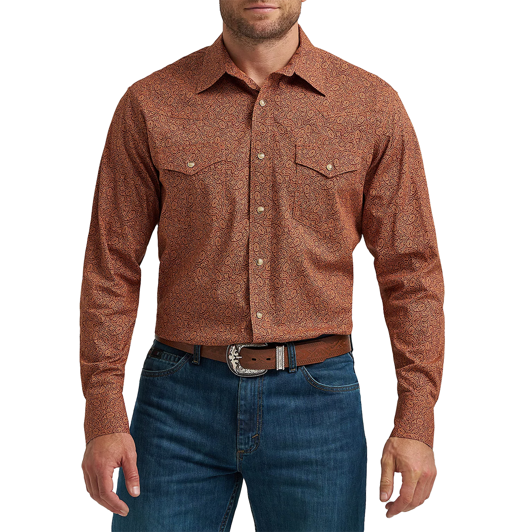 Wrangler Men's 20X Competition Advanced Comfort  Long Sleeve Snap Shirt