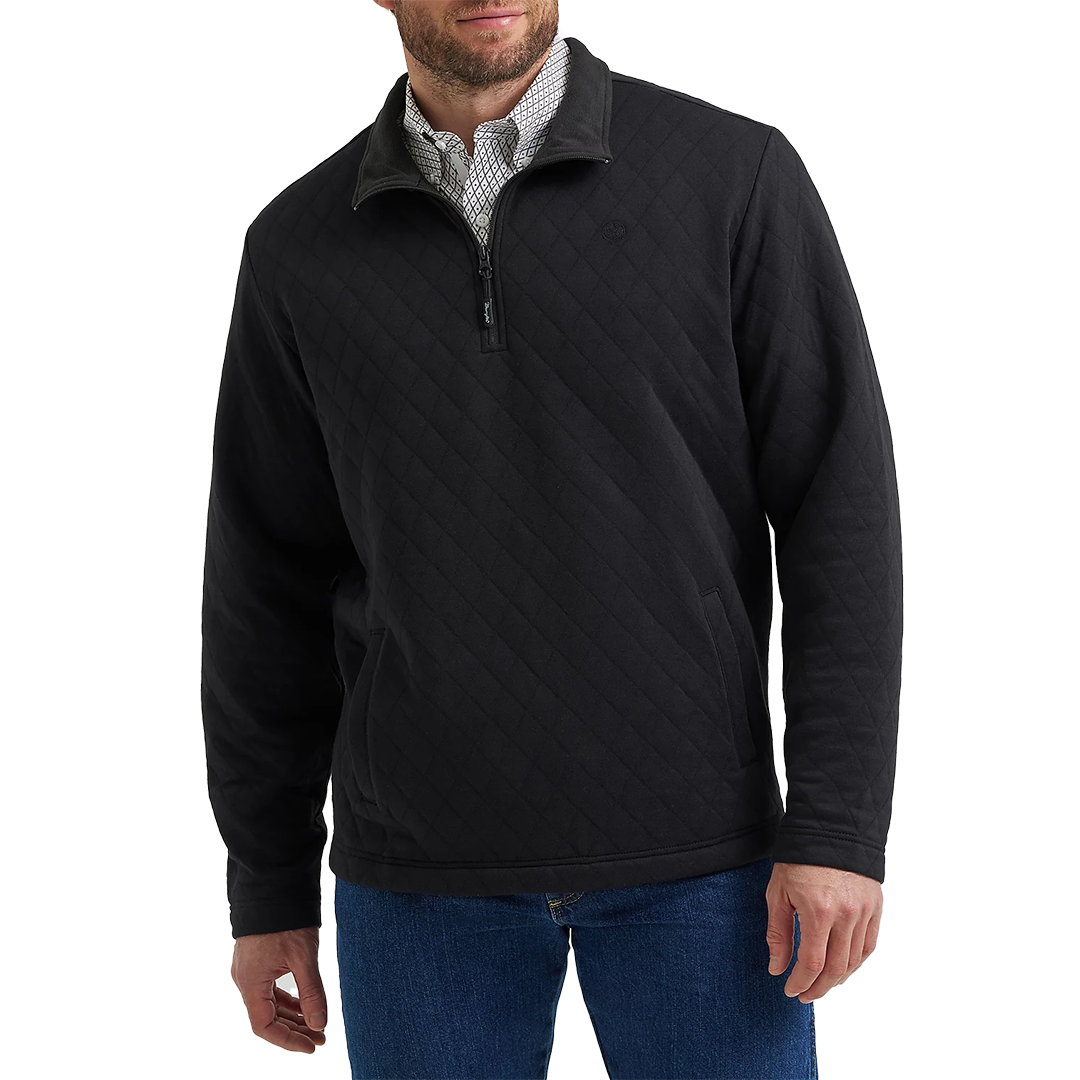 Wrangler Men's George Strait Quarter-Zip Quilted Pullover