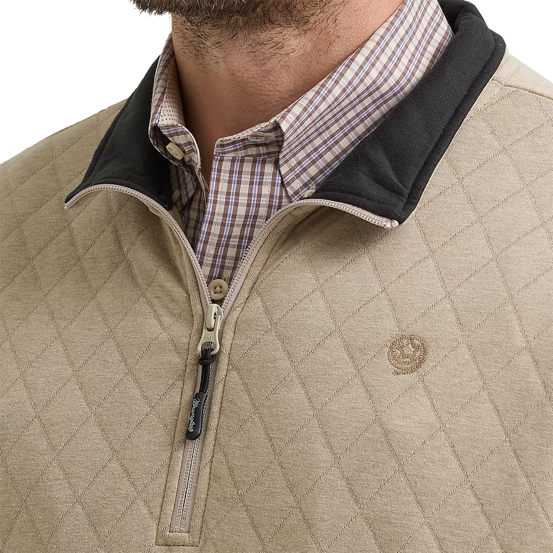 Wrangler Men's George Strait Quarter-Zip Quilted Pullover