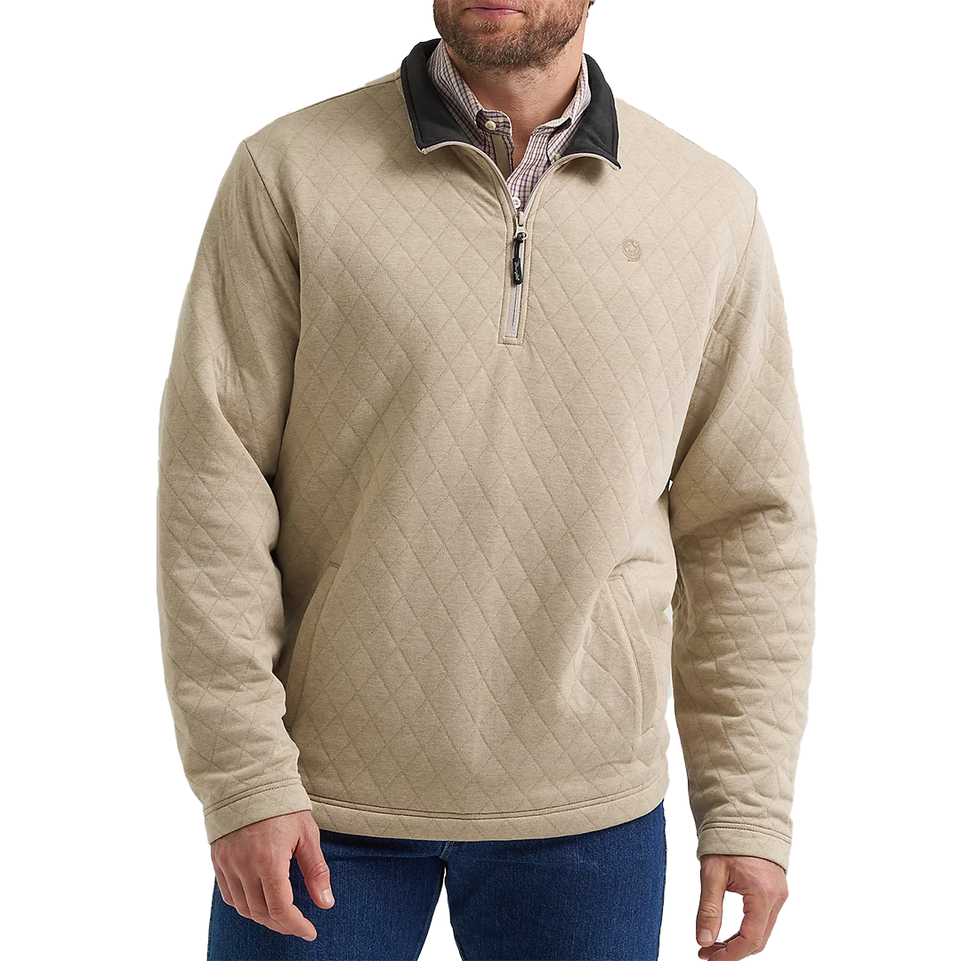 Wrangler Men's George Strait Quarter-Zip Quilted Pullover