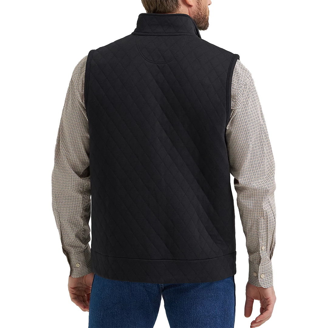 Wrangler Men's George Strait Zip Front Solid Knit Vest