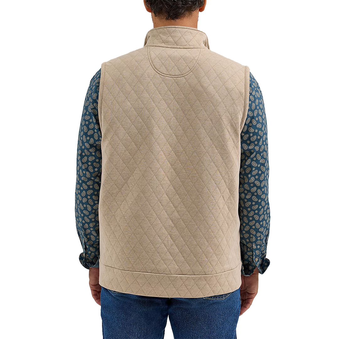 Wrangler Men's George Strait Zip Front Solid Knit Vest
