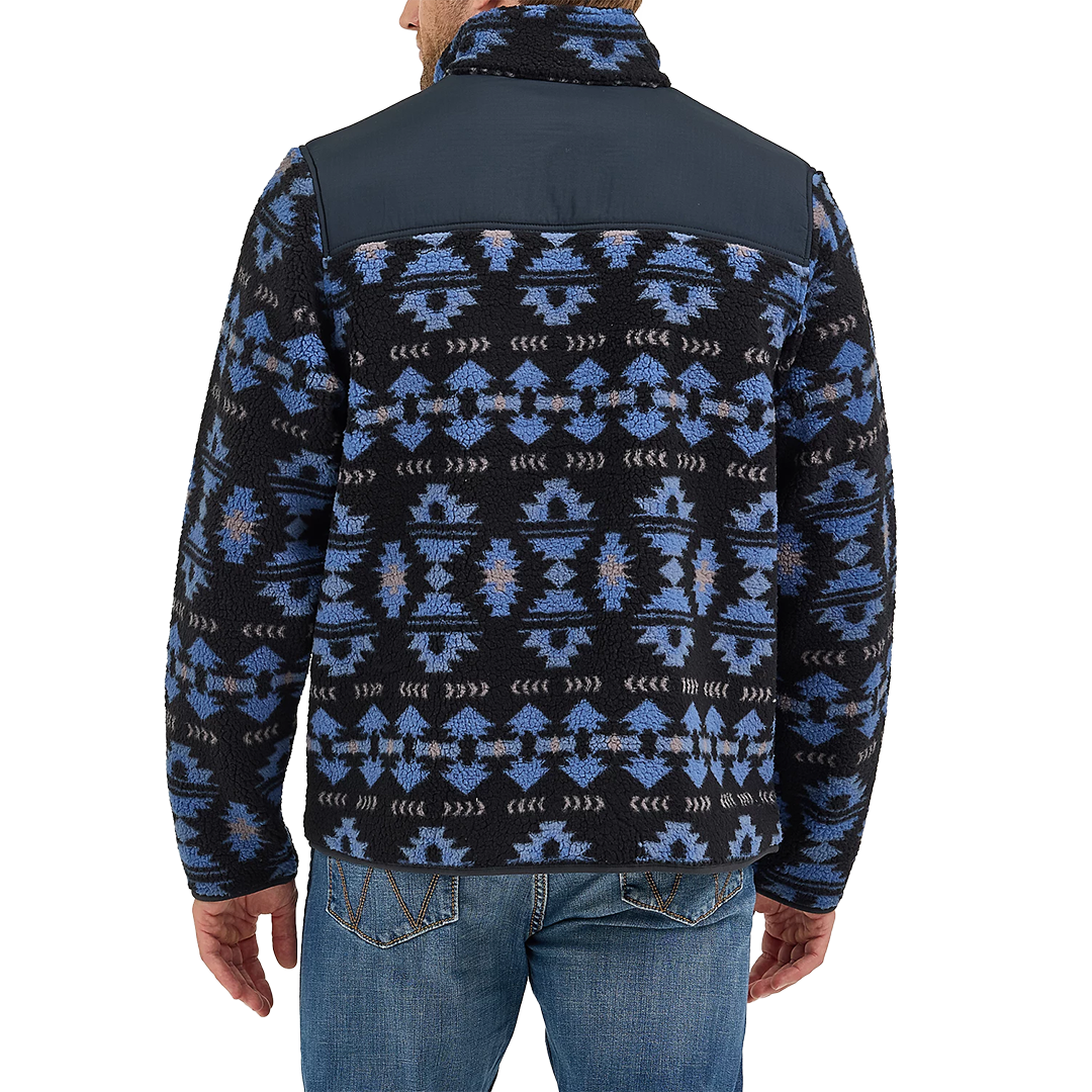 Wrangler Men's Zip Front Lightweight Ripstop Yoke Sherpa Jacket