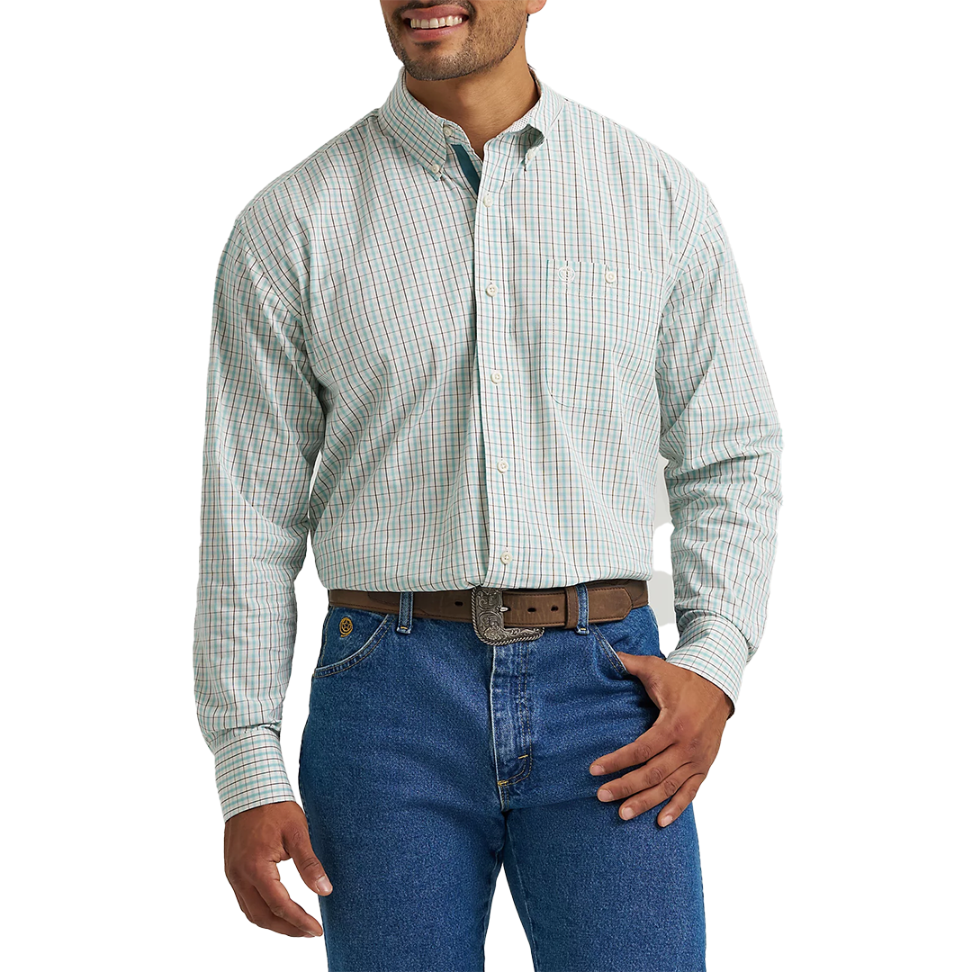 Wrangler Men's George Strait Long Sleeve Button Down Shirt
