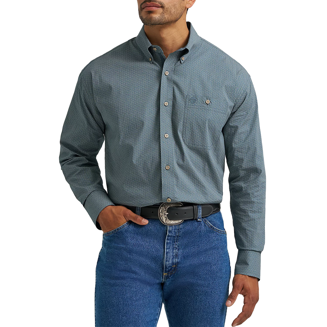 Chemise à manches longues boutonnée Wrangler George Strait pour homme