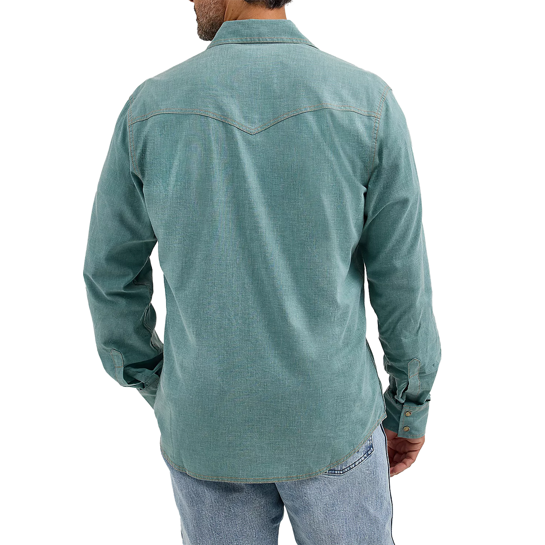 Wrangler Men's Retro Premium Western Long Sleeve Snap Shirt