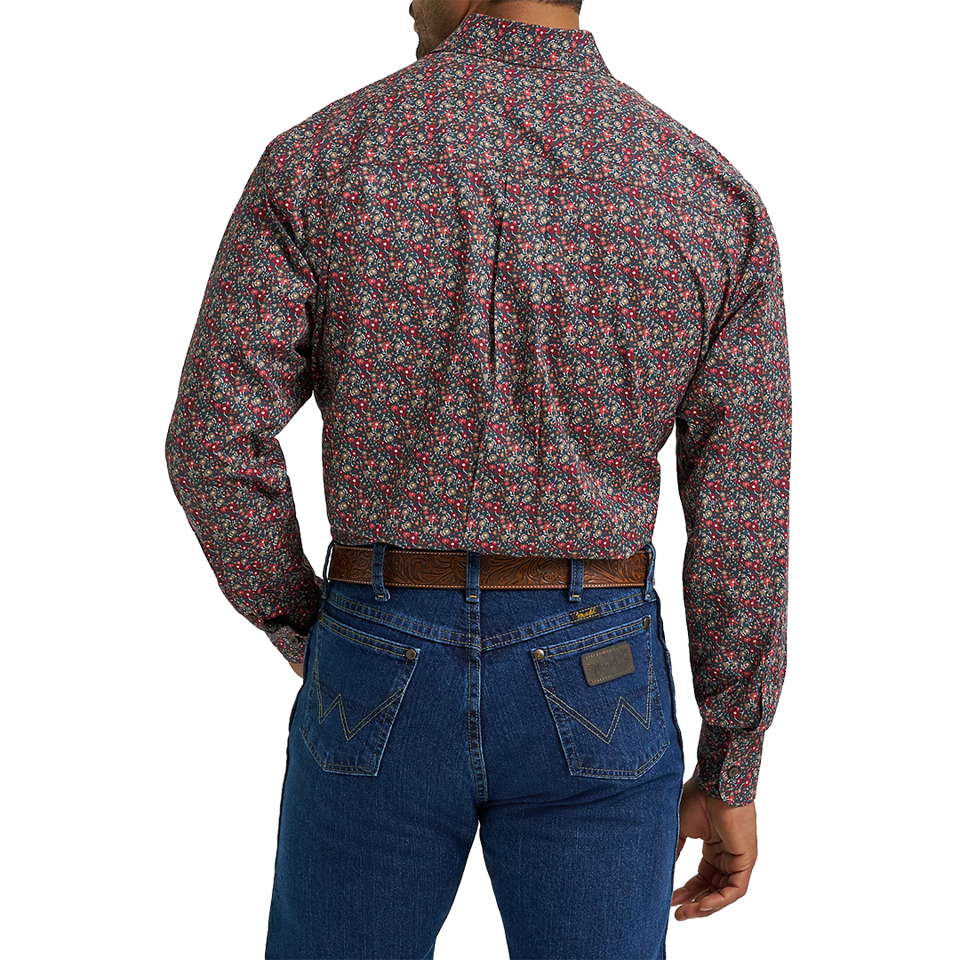 Wrangler Men's George Strait Long Sleeve Button Printed Shirt