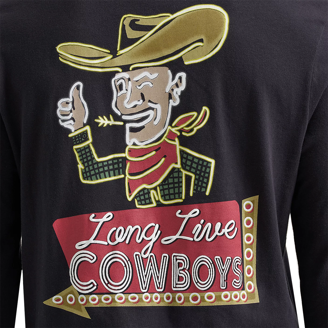 Wrangler Men's Cowboy Back Graphic Long Sleeve T-Shirt