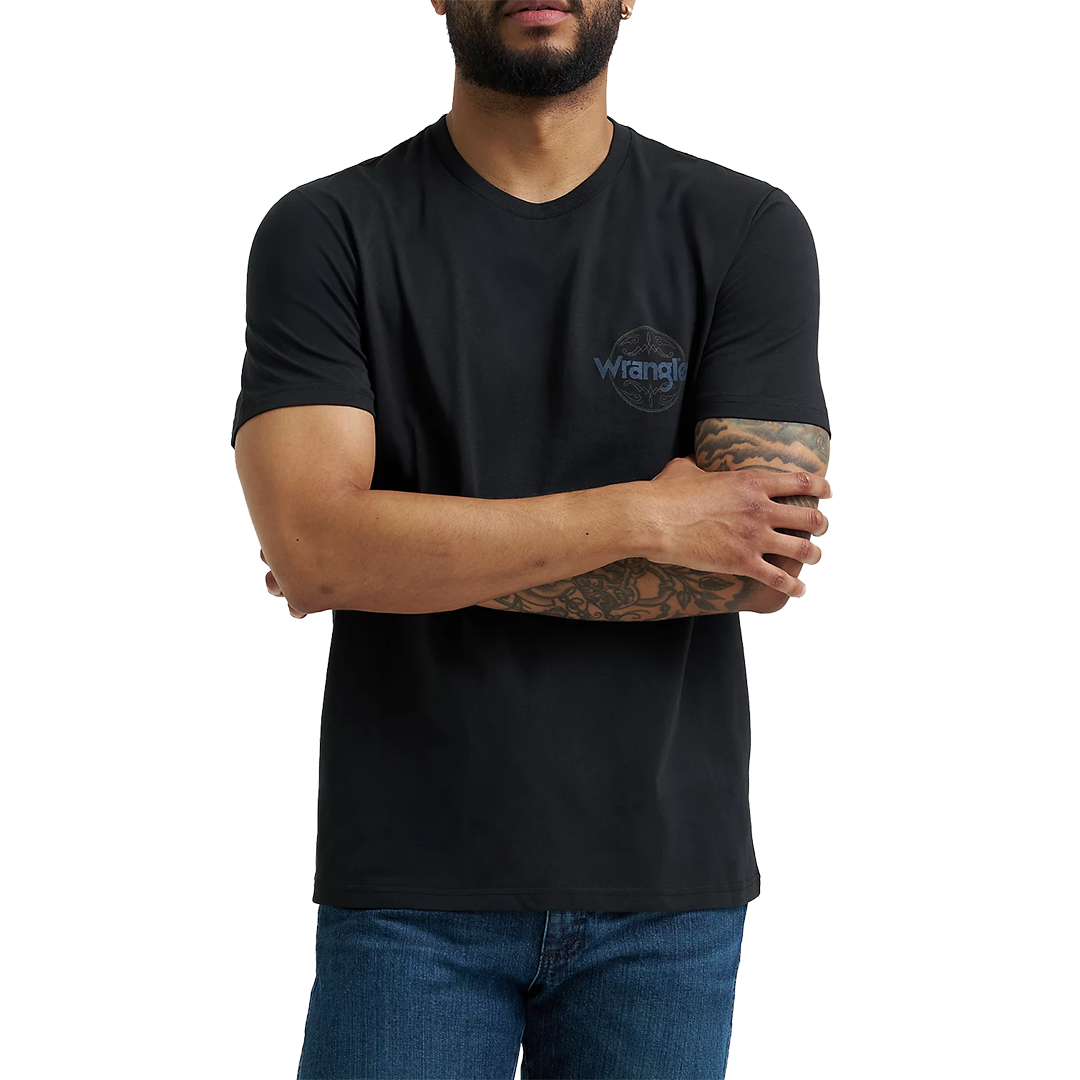 T-shirt Wrangler pour homme avec motif au dos
