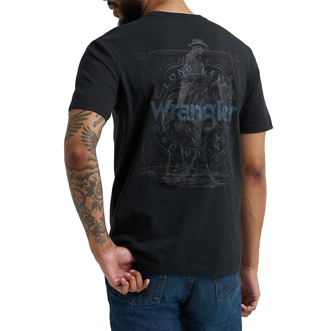 T-shirt Wrangler pour homme avec motif au dos