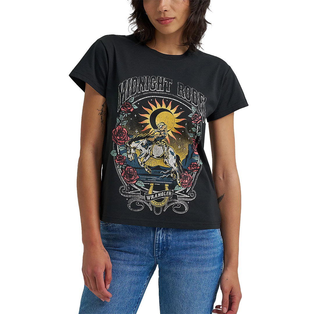 Wrangler Women's Midnight Rodeo Retro Regular Fit T-Shirt