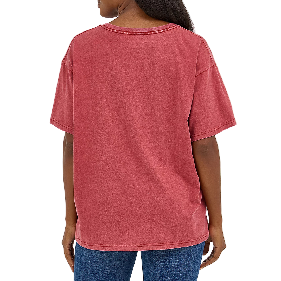 Wrangler Women's Acid Wash Graphic Oversized T-Shirt