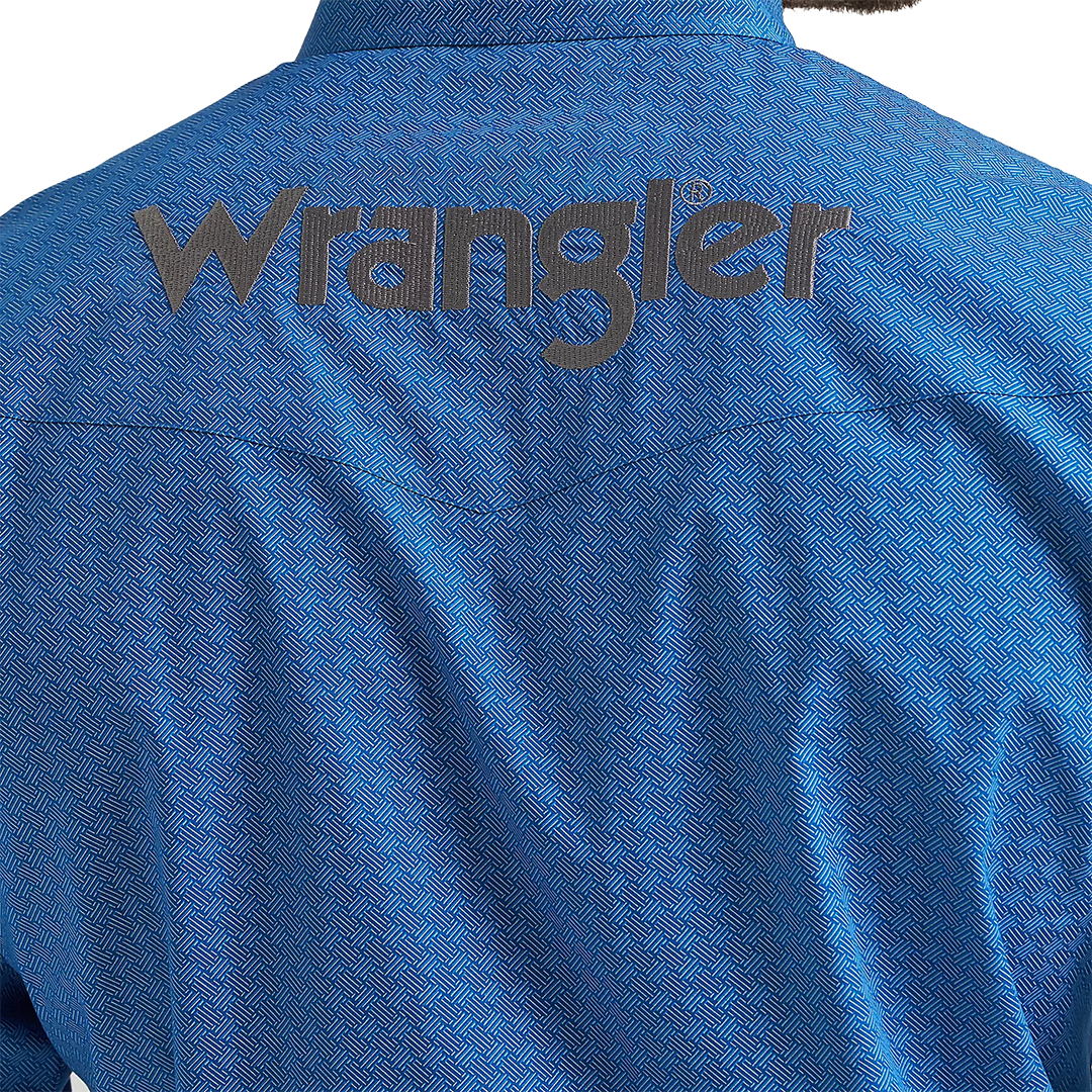 Wrangler Men's Logo Long Sleeve Button Shirt