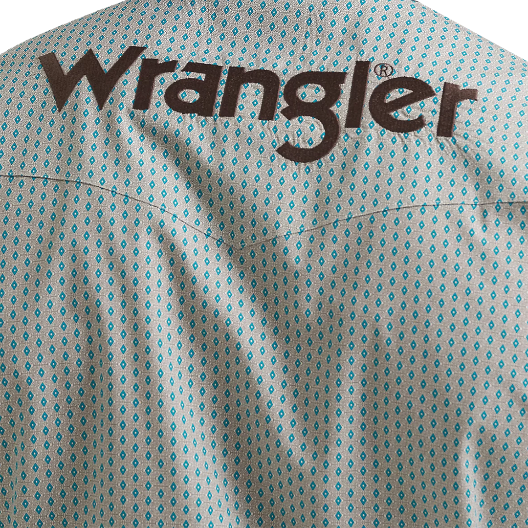 Wrangler Men's Logo Long Sleeve Snap Shirt