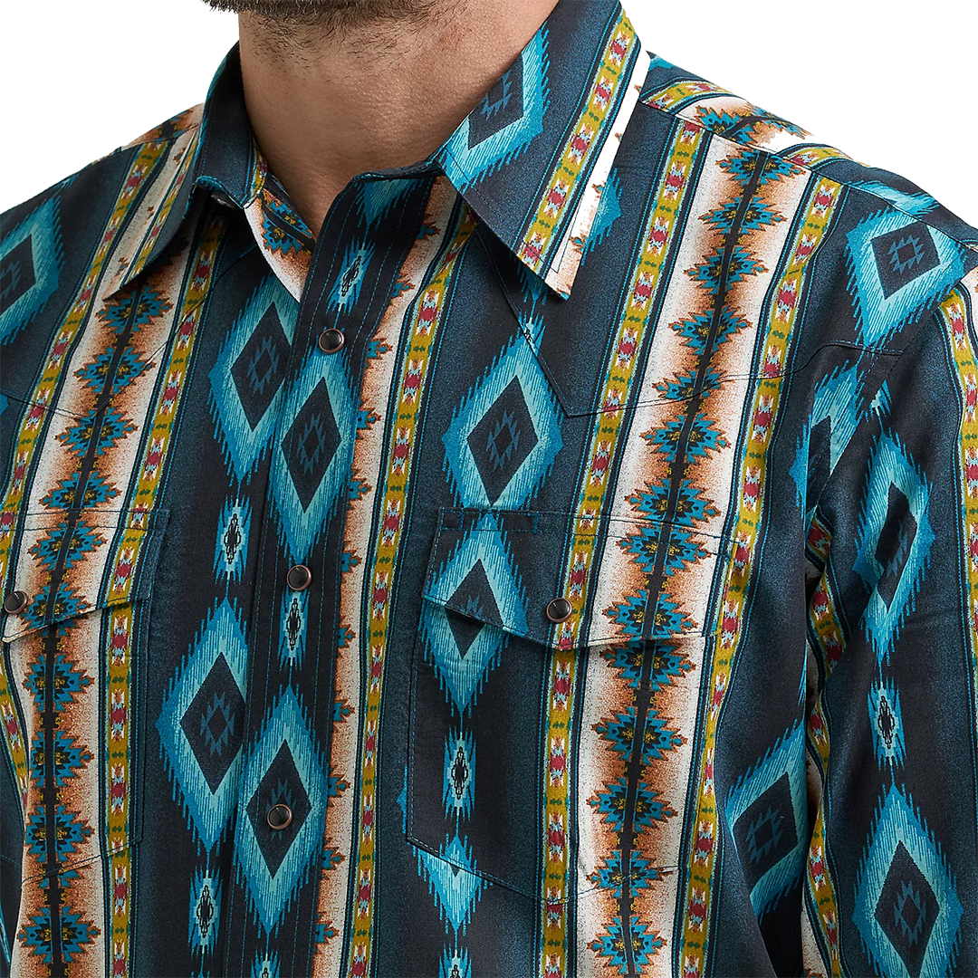 Wrangler Men's Checotah Long Sleeve Snap Shirt