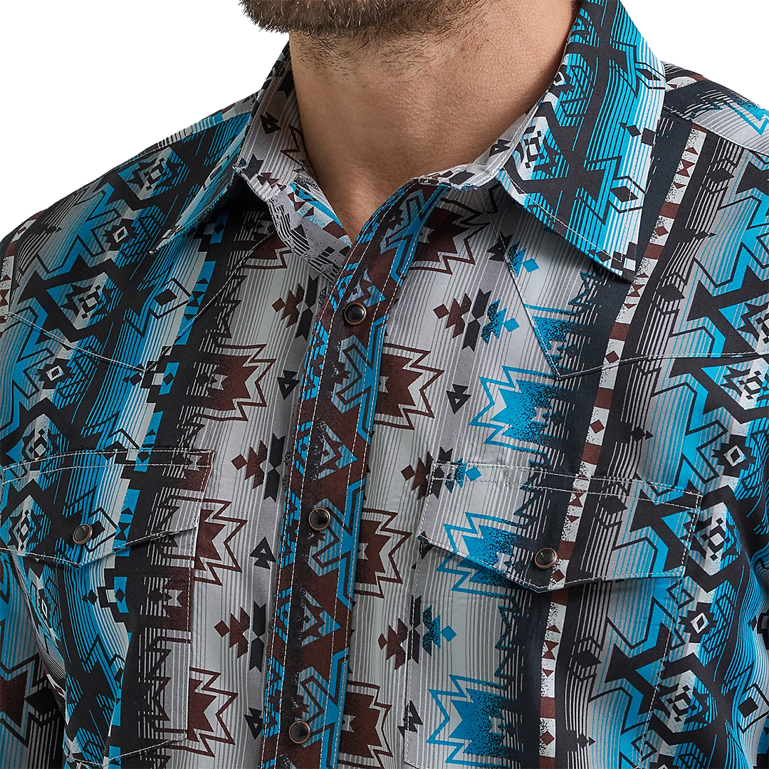 Chemise à manches longues et boutons-pression Checotah Wrangler pour homme