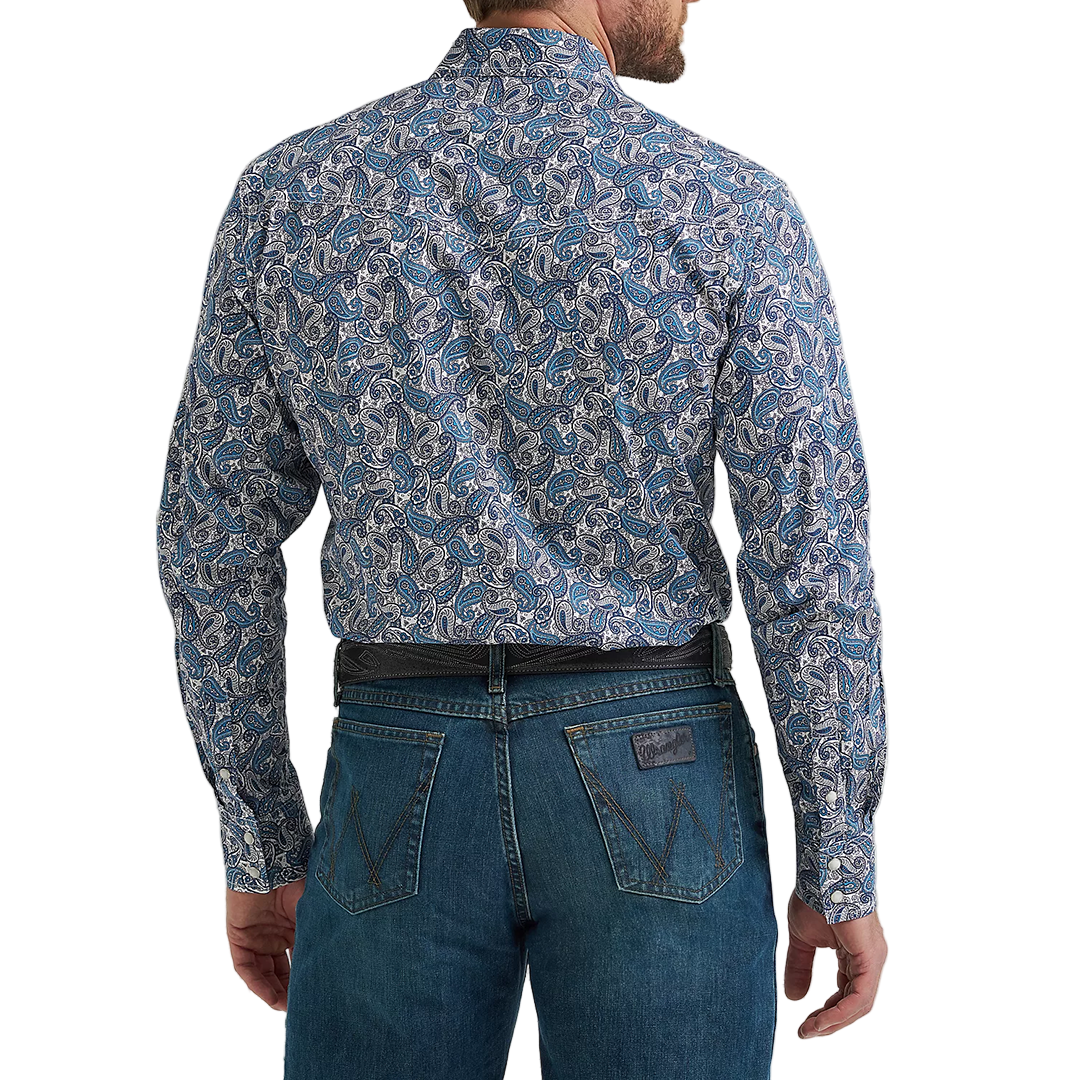 Wrangler Men's 20X Competition Advanced Comfort Paisley Long Sleeve Snap Shirt