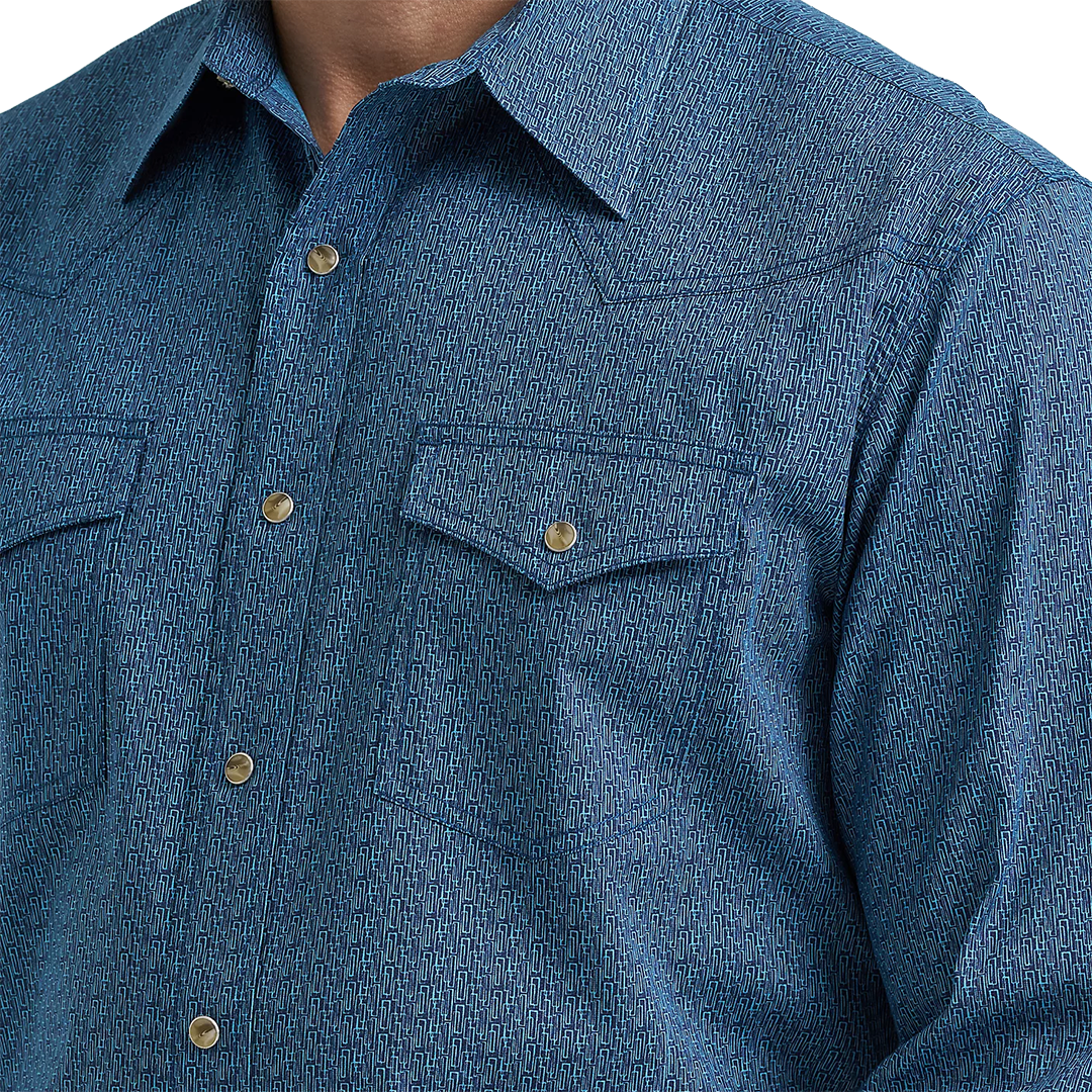 Wrangler Men's 20X Competition Advanced Comfort Printed Long Sleeve Snap Shirt