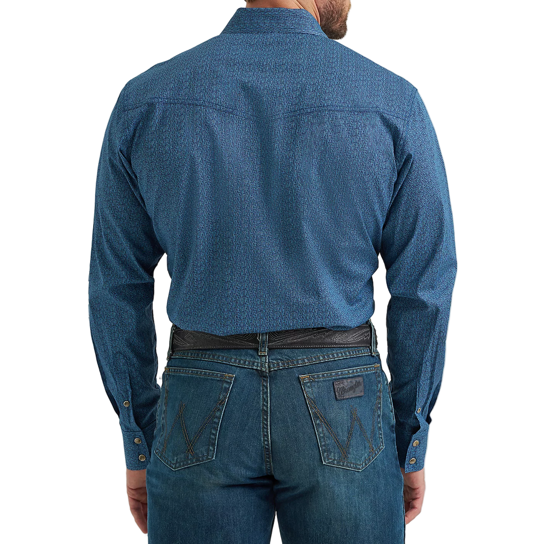 Wrangler Men's 20X Competition Advanced Comfort Printed Long Sleeve Snap Shirt