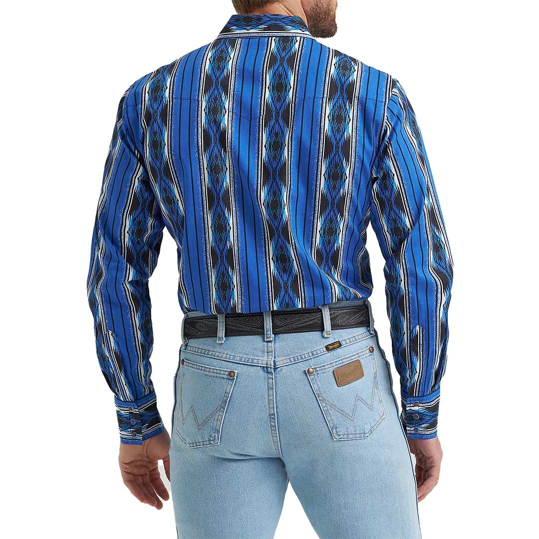 Wrangler Men's Checotah Aztec Long Sleeve Snap Shirt