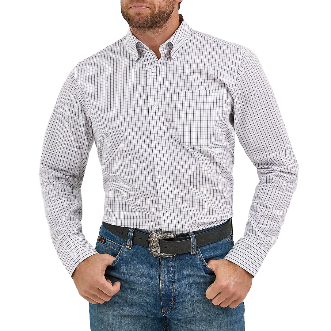 Wrangler Men's Cody Johnson One Pocket Long Sleeve Button Shirt