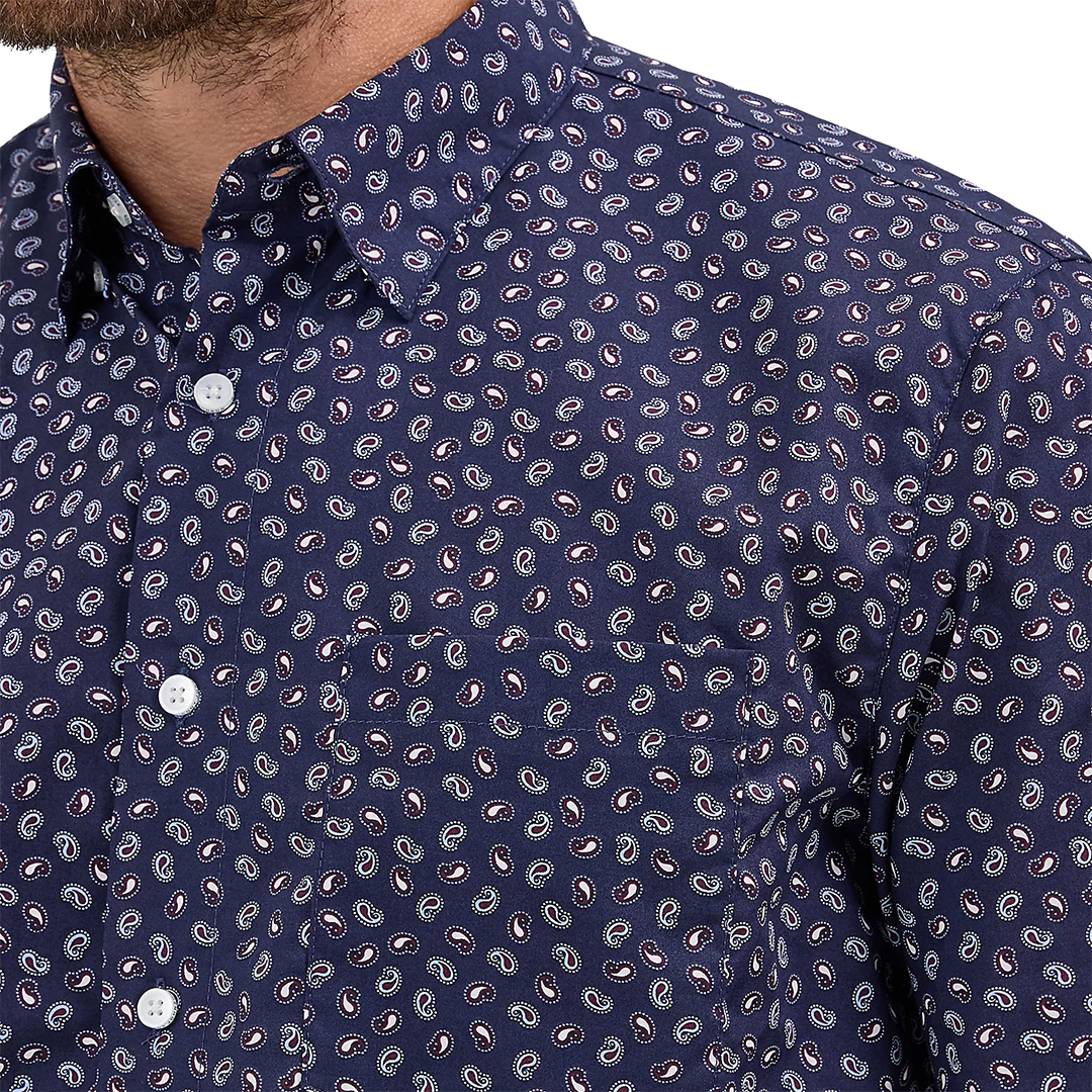 Wrangler Men's Cody Johnson Long Sleeve One Pocket Button Down Shirt