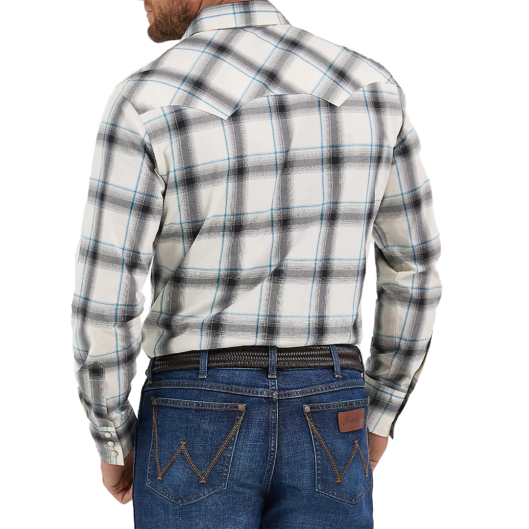 Chemise à manches longues à boutons-pression pour homme Wrangler Retro à carreaux