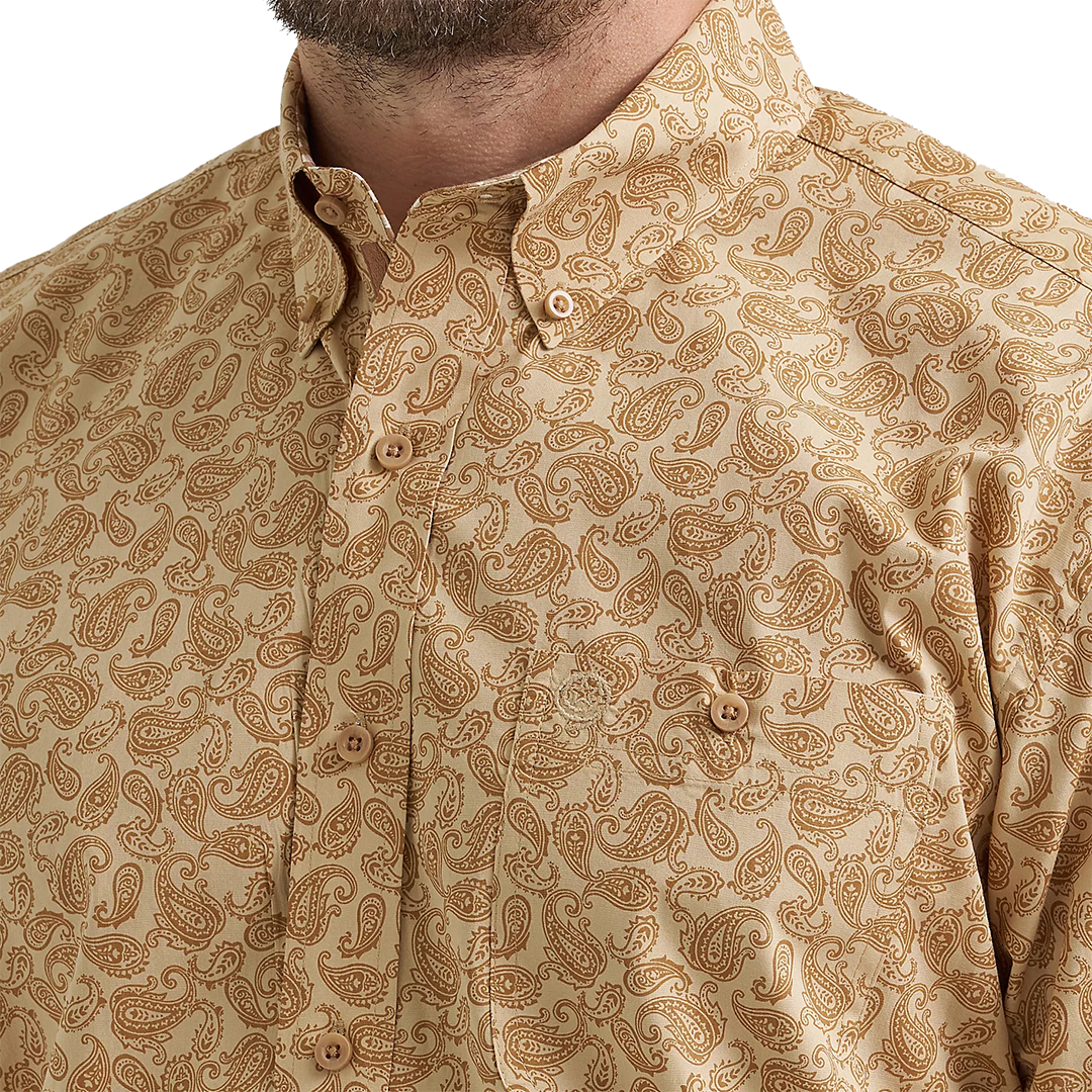 Wrangler Men's George Strait Paisley Long Sleeve Button Shirt