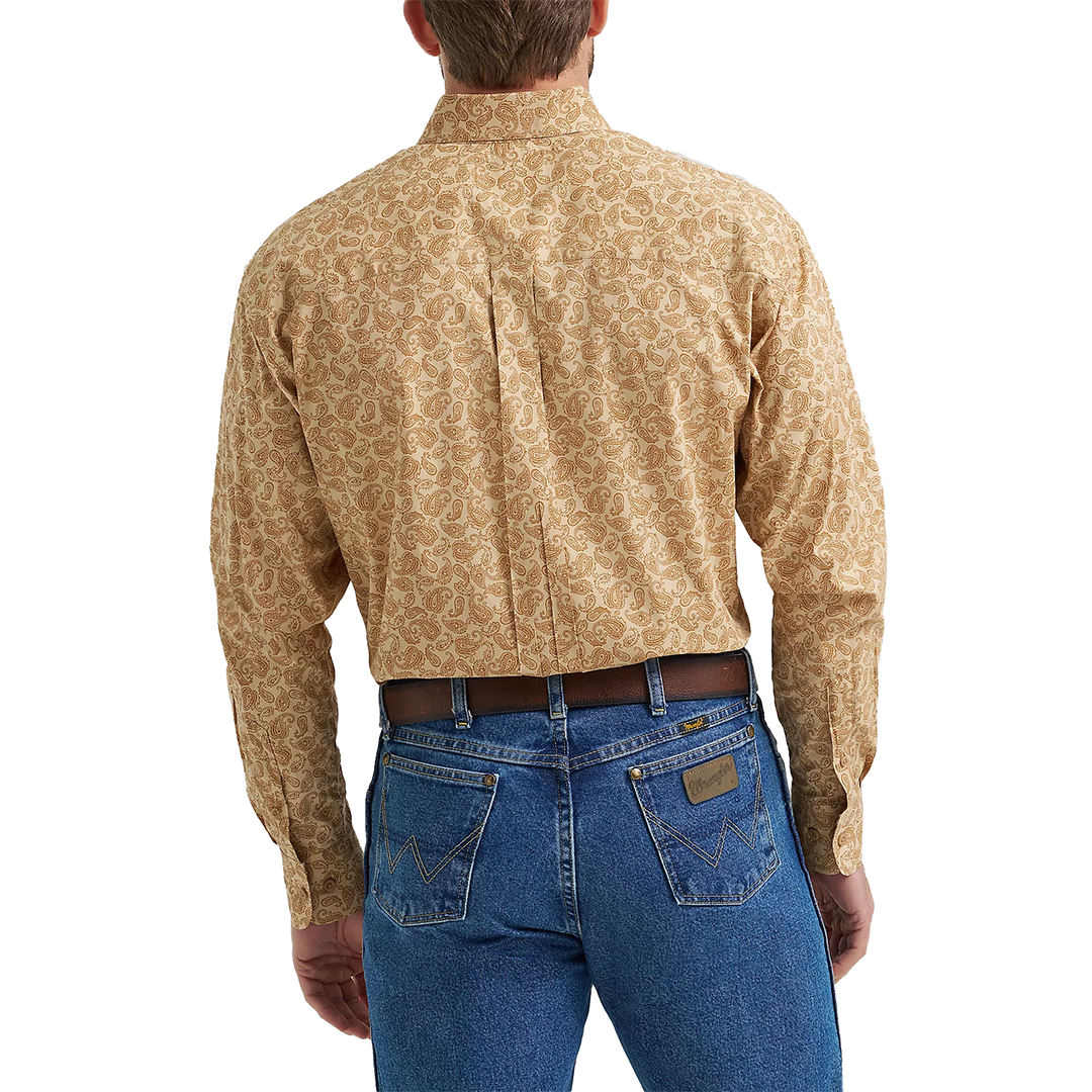 Wrangler Men's George Strait Paisley Long Sleeve Button Shirt
