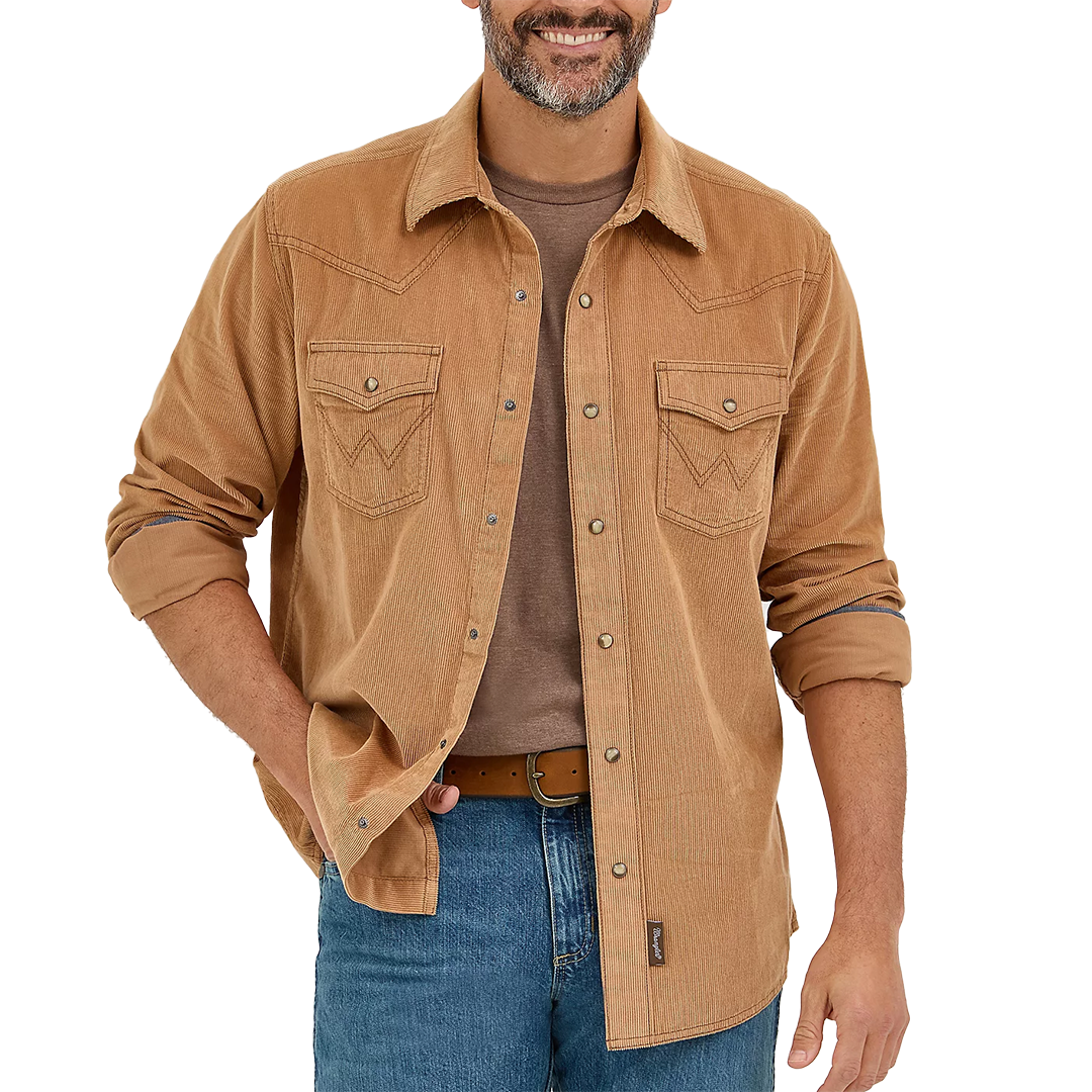 Wrangler Men's Retro Premium Western Long Sleeve Snap Shirt