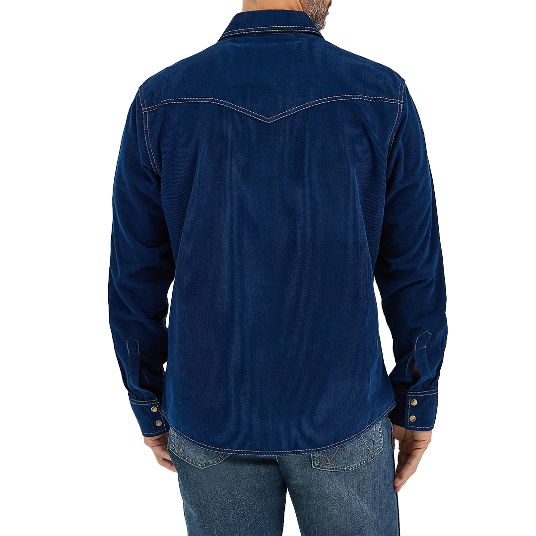 Wrangler Men's Retro Solid Long Sleeve Snap Shirt