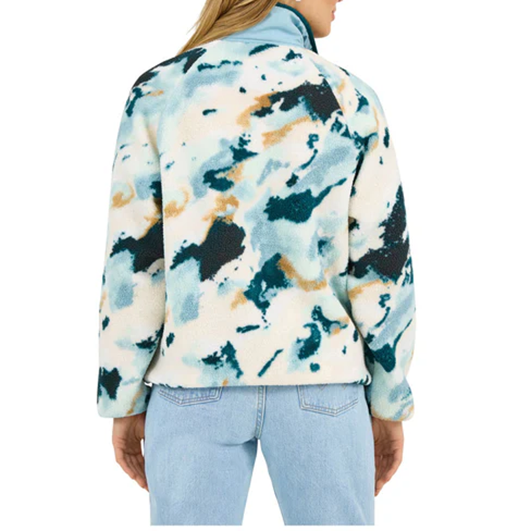Wrangler Women's Retro Southwestern Sherpa Quarter Snap Pullover Sweater
