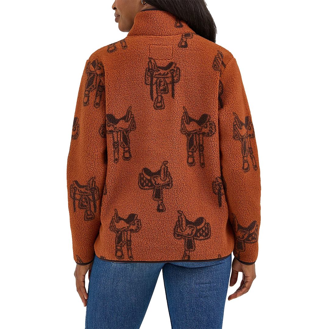 Wrangler Women's Retro Quarter-Zip Sherpa Pullover