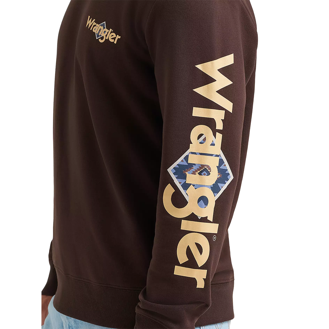 Wrangler Men's Skull Steer Graphic Fleece Sweatshirt