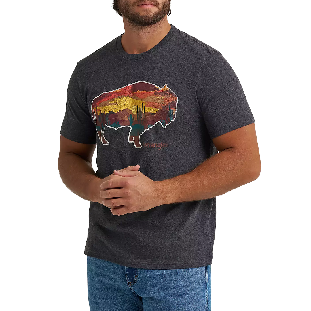 Wrangler Men's Buffalo Scene Graphic T-Shirt
