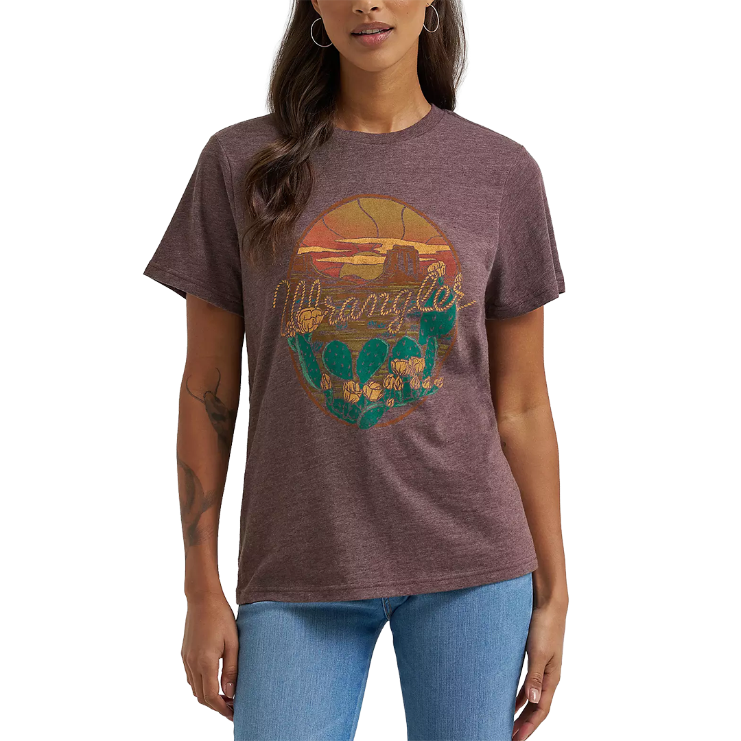 Wrangler Women's Cactus Logo Reg Fit T-Shirt