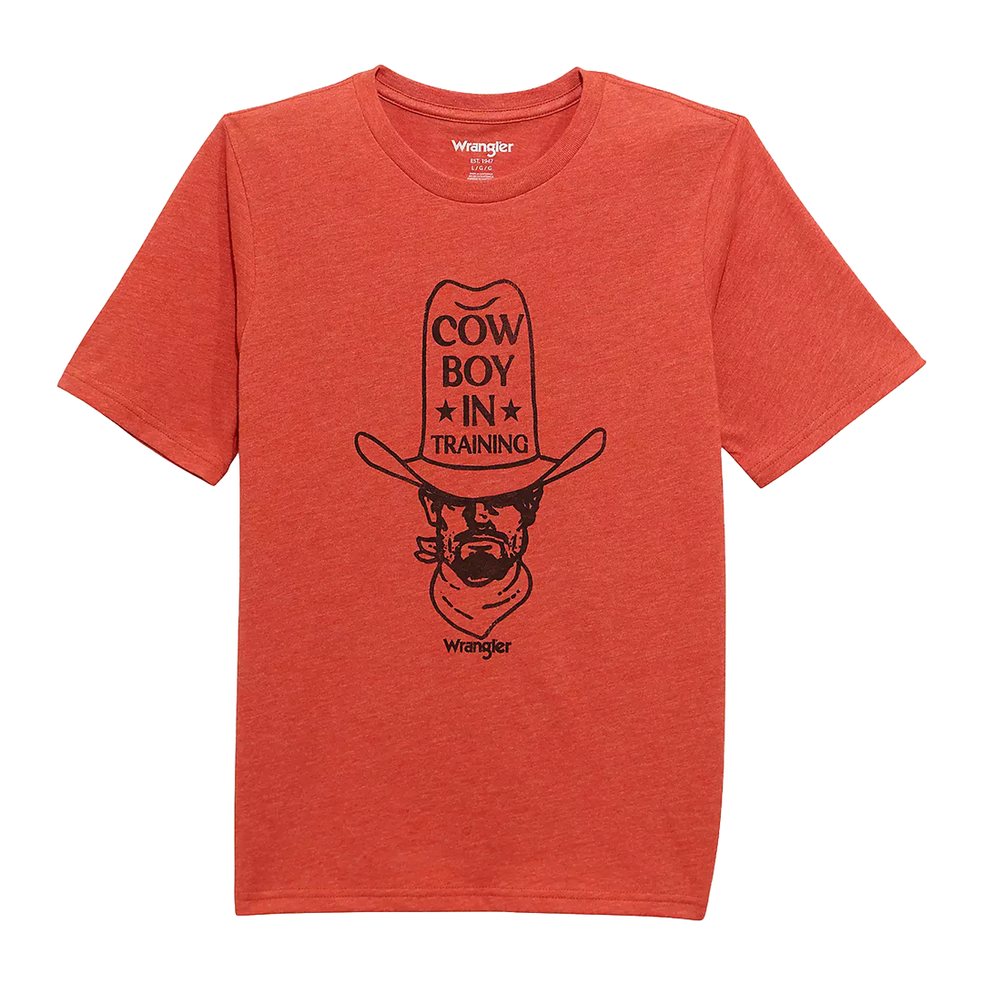 Wrangler Boys' Logo Front Graphic T-Shirt