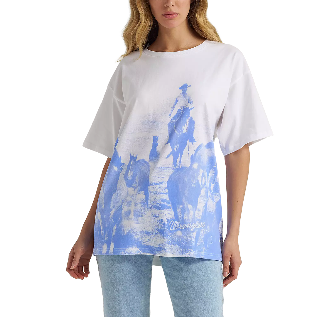 T-shirt oversize Horse Round Up pour femme Wrangler