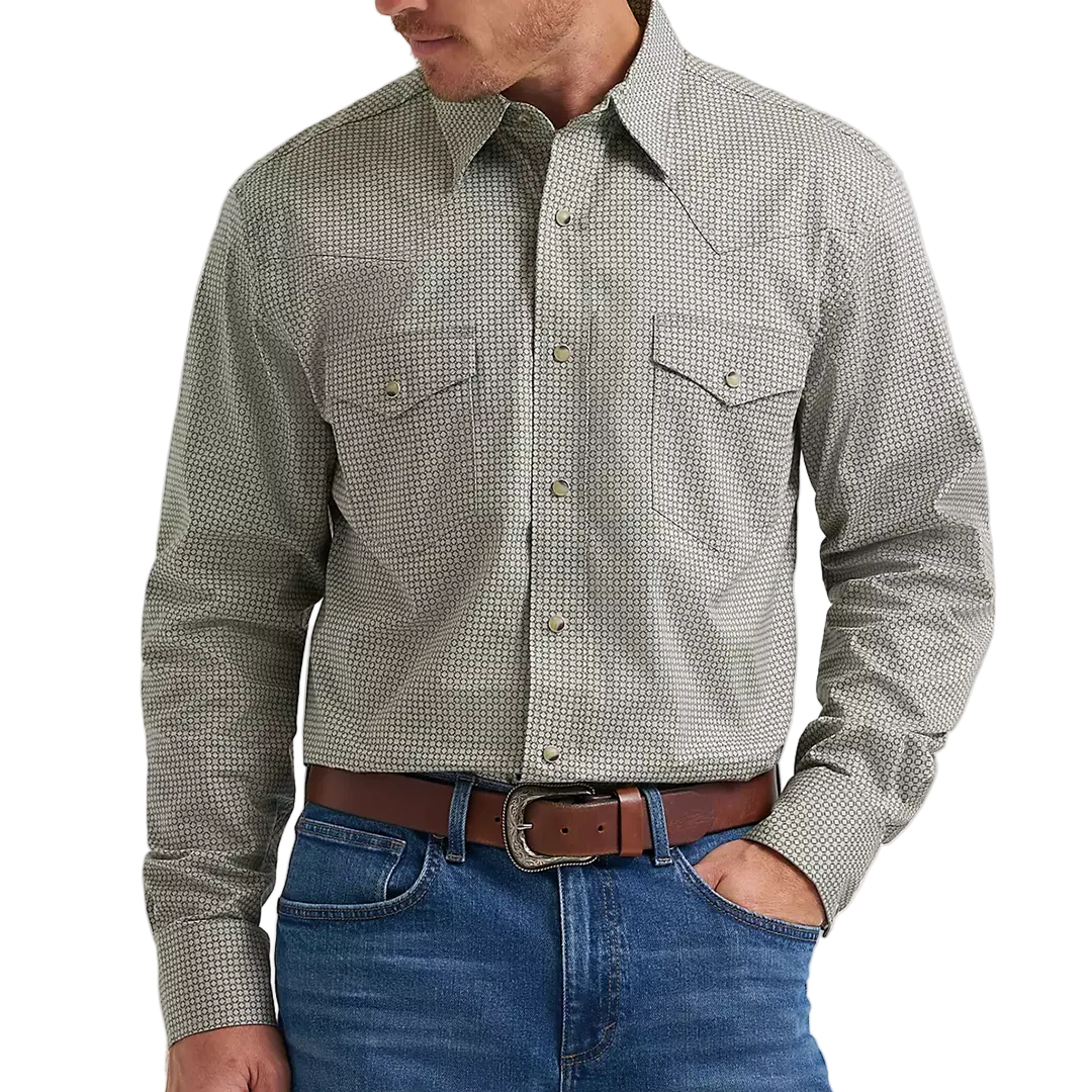 Wrangler Men's 20X Competition Advanced Comfort Plaid Long Sleeve Snap Shirt